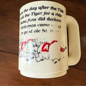 Vintage Alabama Mugs Am Pro Line Crimson Tide NCAA Plastic Football Bear Bryant